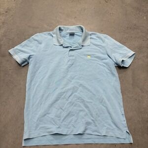 Brooks Brother's Men's Polo Shirt Baby Blue Sz Large Slim Fit Preppy Performance